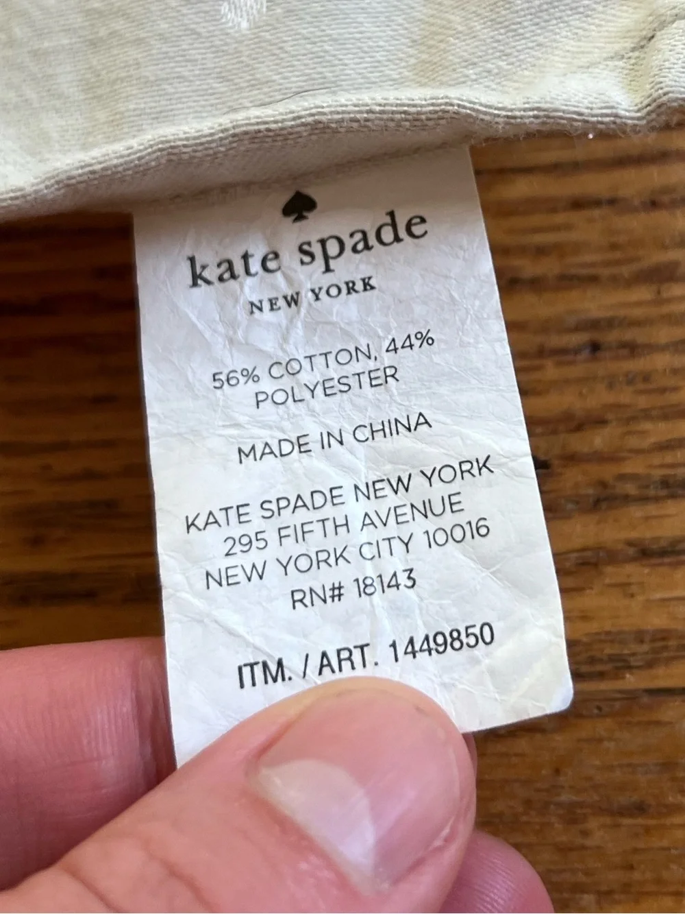 Kate Spade Cotton Blend Polka Dot Tablecloth 56 x 100”